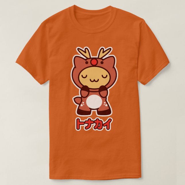 T-shirt Kawaii Reindeer Kitty (Design devant)