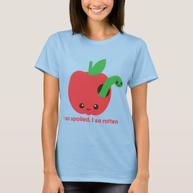 T-shirt Kawaii Rotten Apple (Devant)
