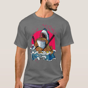 T-shirt Kawaii Shark Japon Ramen Anime