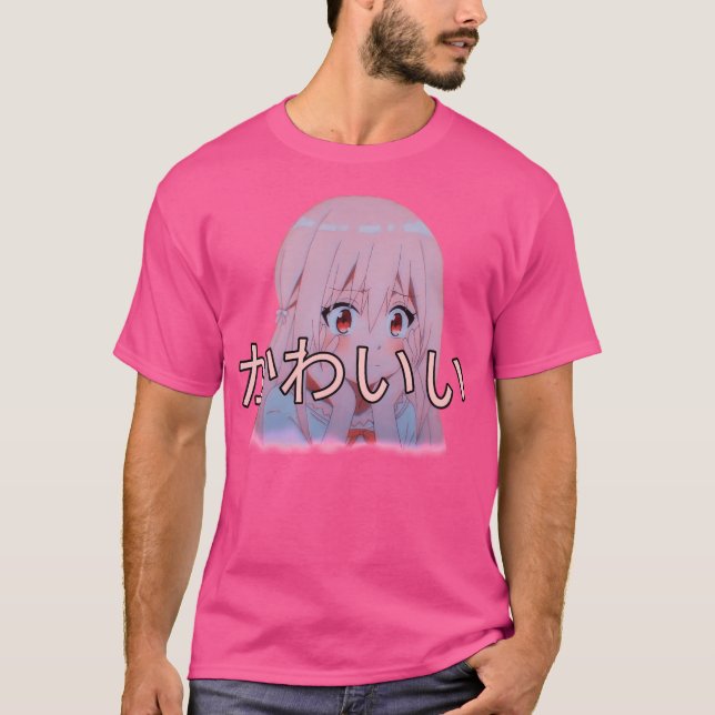 T-shirt Kawaii Shy Girl (Devant)
