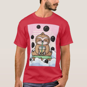 T-shirt Kawaii Sloth Bubble Boba Milk Tea japonais Esthet