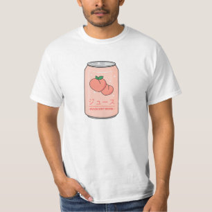 T-shirt Kawaii Soft Drink Esthétique Jus de Pêche Japonais