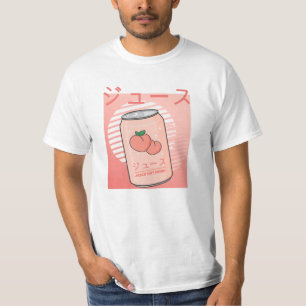 T-shirt Kawaii Soft Drink Esthétique Jus de Pêche Japonais