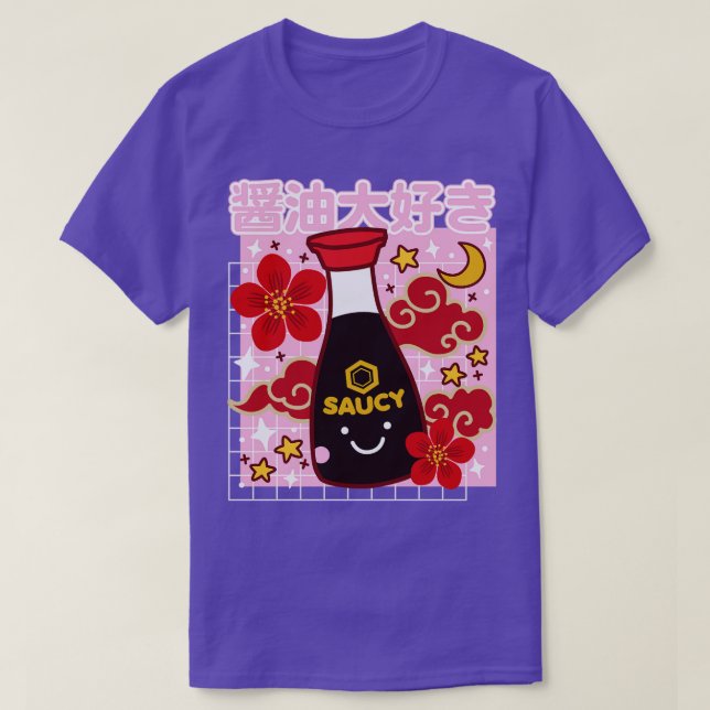 T-shirt Kawaii Soy Sauce Cute I Love Shoyu Jouet japonais (Design devant)