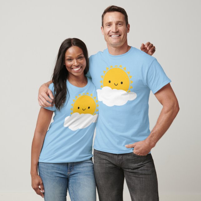 T-shirt Kawaii Sun et Cloud (Unisexe)