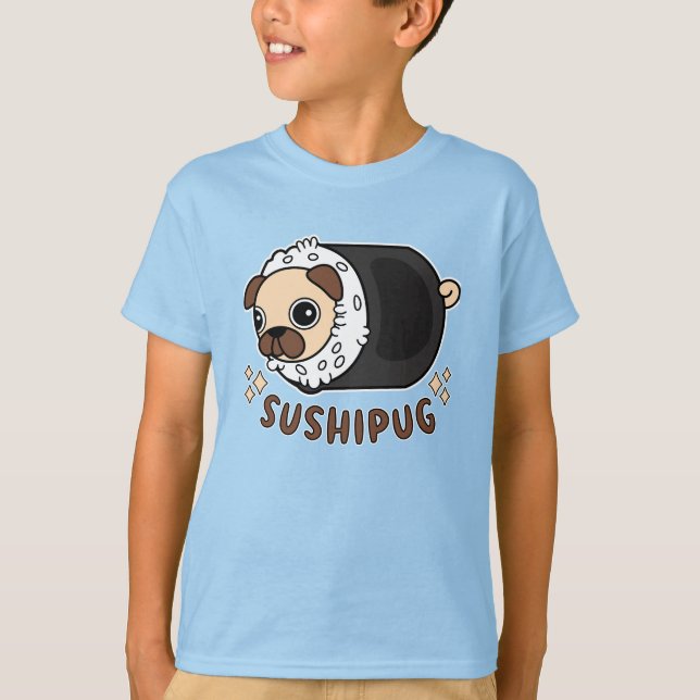 T-shirt Kawaii Sushi Carlin Mashup Funny Chien Lover cadea (Devant)