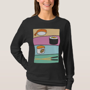 T-shirt Kawaii Sushi japonais Nourriture Maki Nigiri Chops