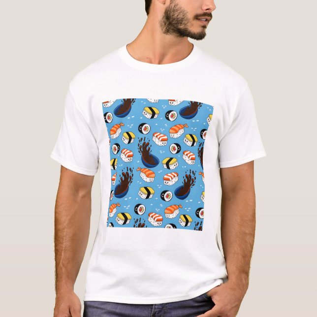 T-shirt Kawaii Sushi Motif (Devant)