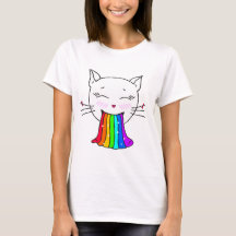 Kawaii ! T-shirt. Chat souriant customisé tendance