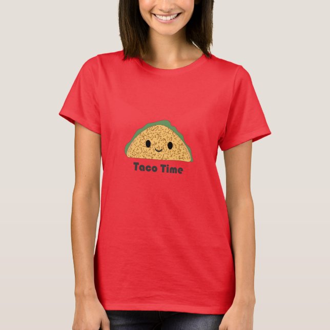 T-shirt Kawaii Taco Time Taco (Devant)