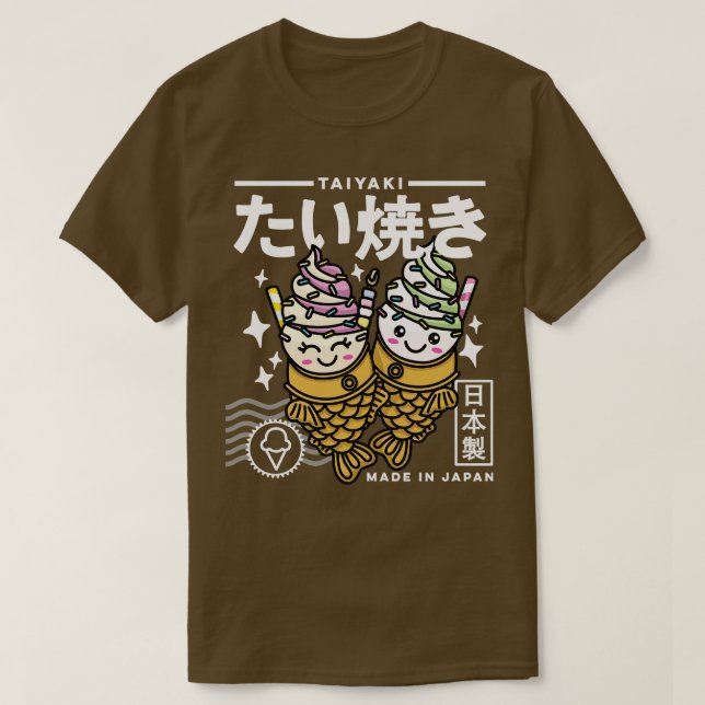 T-shirt Kawaii Taiyaki Japonais Nourriture Cuisine Aesthét (Design devant)