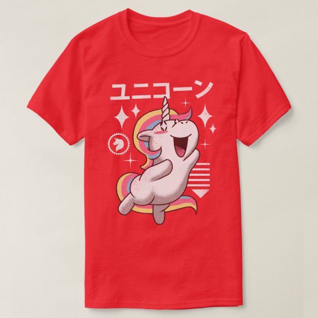 T-shirt Kawaii Unicorn (Design devant)