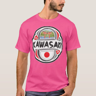 T-shirt Kawasaki Japon Drapeau insigne Voyage Souvenir Tim