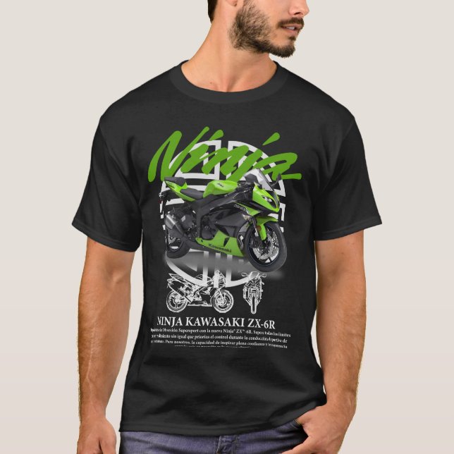 T-shirt Kawasaki Ninja - Style Sportbike élégant p (Devant)
