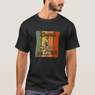 T-shirt Kayak Addict de pêche Retro Lac Vintage Pêche Ka