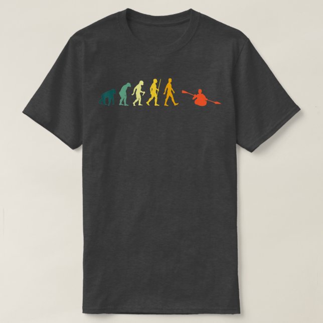 T-shirt Kayak Evolution Canoë de développement de canoë (Design devant)