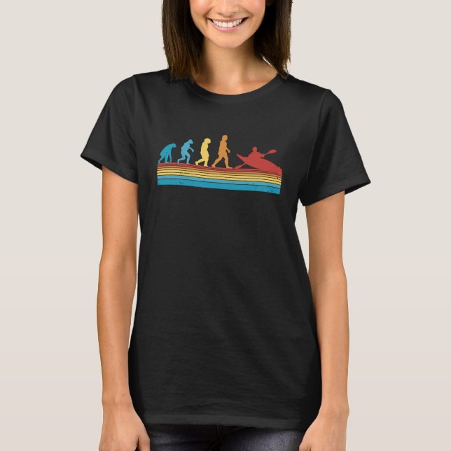 T-shirt Kayak Evolution Retro Kayaker 3 (Devant)