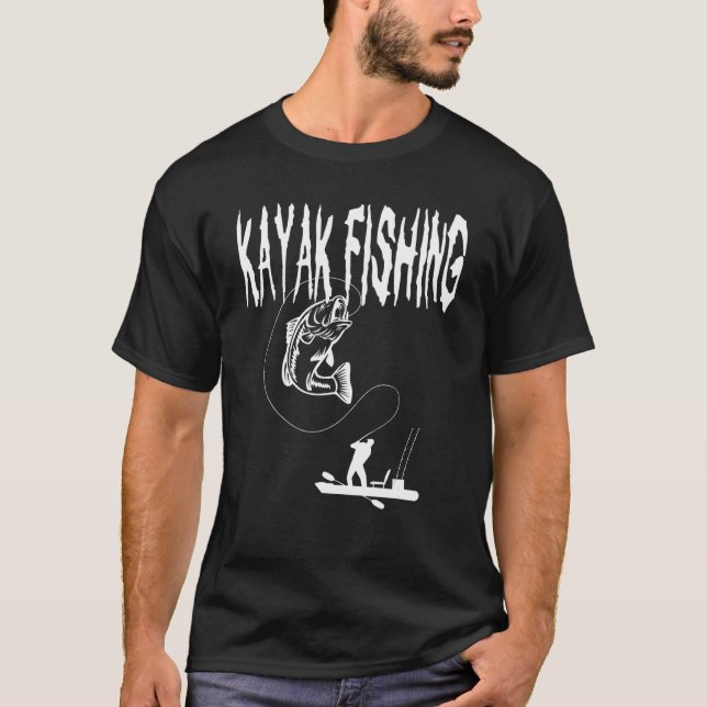 T-shirt Kayak Fishing Bass Angler Fishing Paddling (Devant)