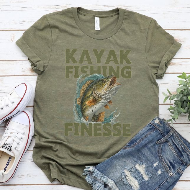 T-shirt Kayak Fishing Finesse Kayak Lover Basse Pêche (Créateur téléchargé)