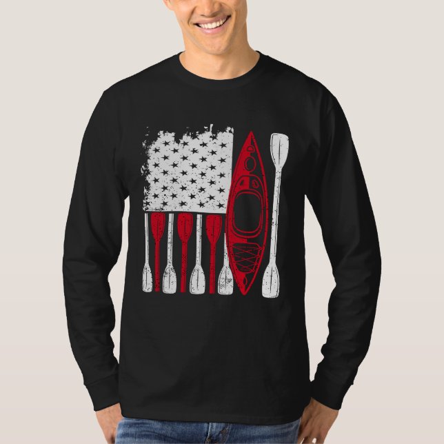 T-shirt Kayak Flag Kayaker Outdoor Kayaking Kayak Boating  (Devant)