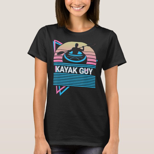 T-shirt Kayak Kayaking Retro Kayak Guy (Devant)