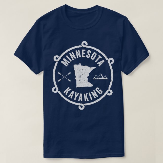 T-shirt Kayak Minnesota Kayaking White Gift Light (Design devant)