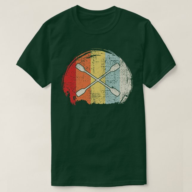 T-shirt Kayak Paddle Retro (Design devant)