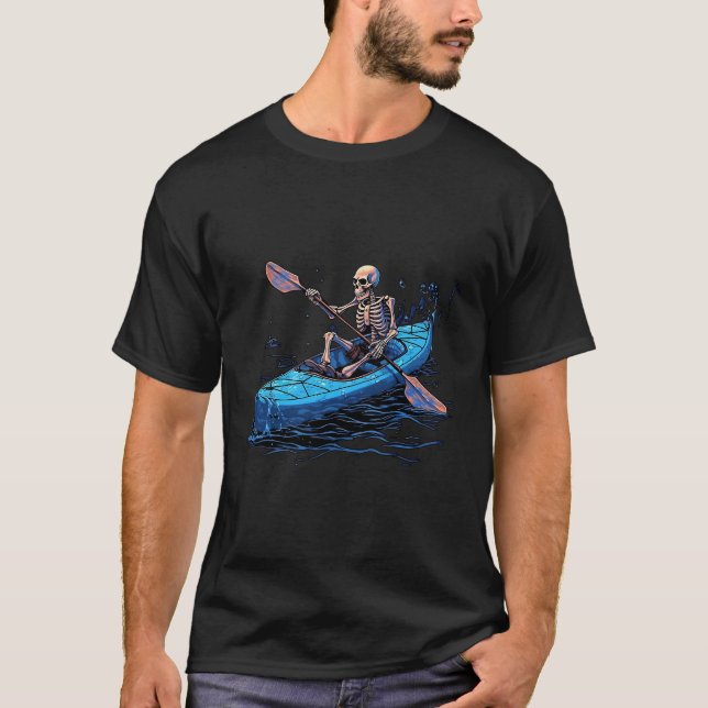T-shirt Kayak Skeleton Kayak Canoë Canoë Skeleton (Devant)