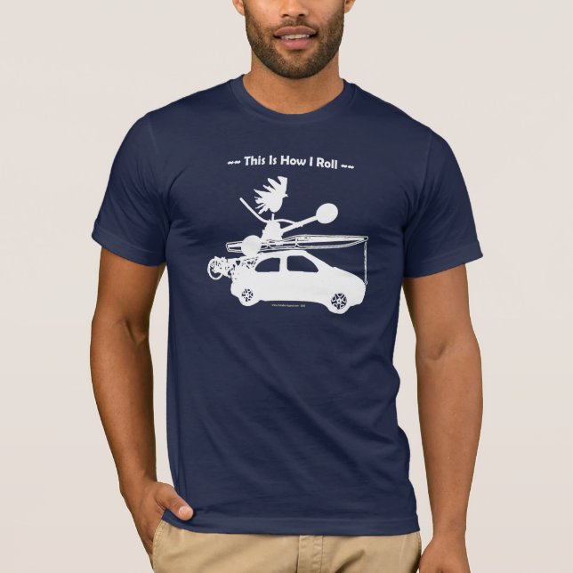 T-shirt Kayak sur la voiture - c'est comment je roule ! (Devant)
