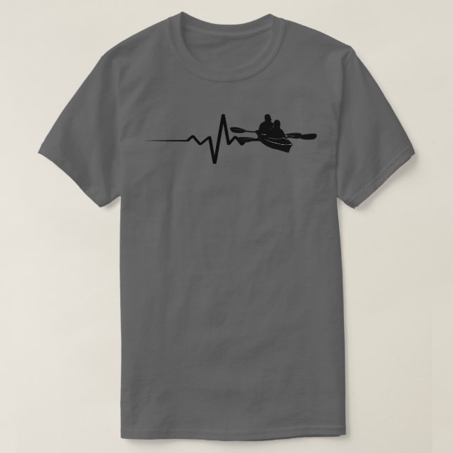 T-shirt Kayaking Canoeing Heartbeat (Design devant)
