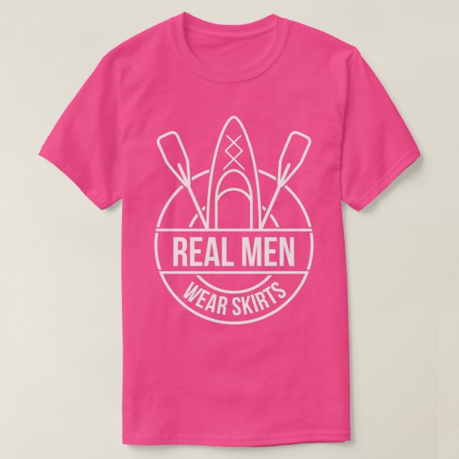 T-shirt Kayaking Gift Product Outdoors Kayak Real Men Wear (Design devant)