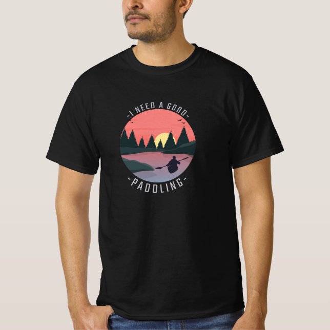 T-shirt Kayaking Kayak Paddle (Devant)