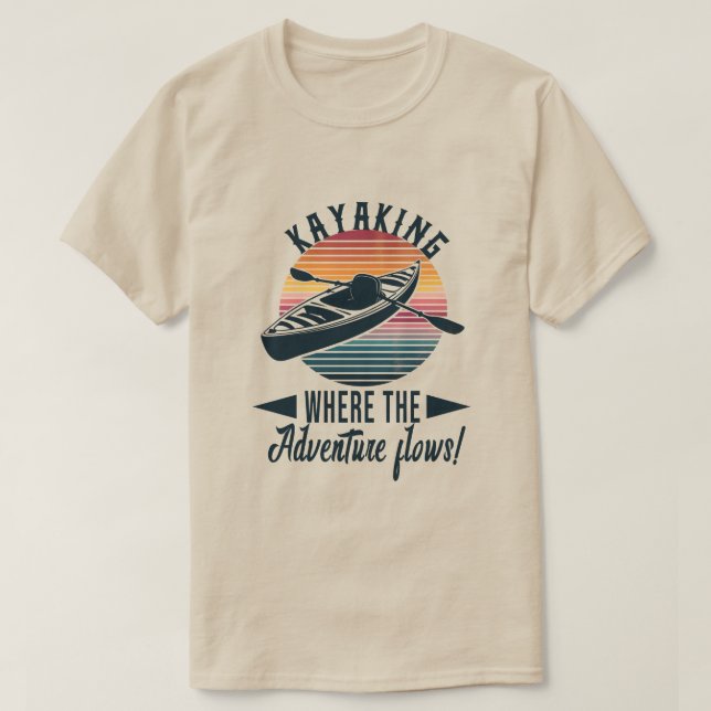 T-shirt Kayaking Là où l'aventure coule ! (Design devant)