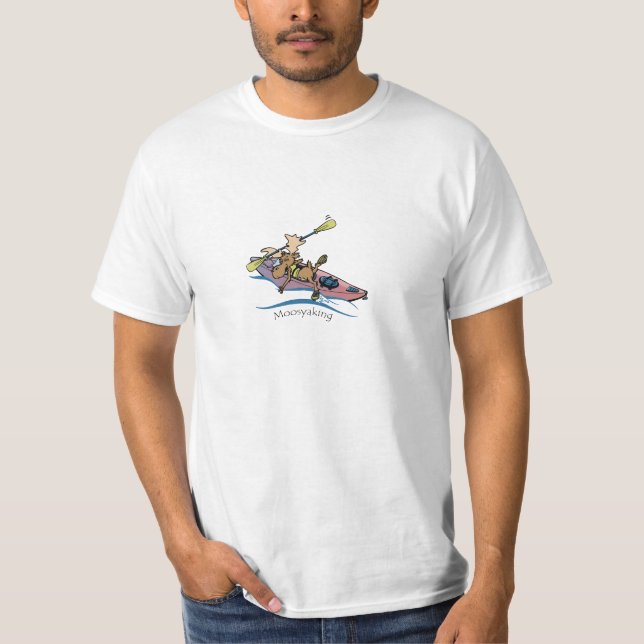 T-shirt kayaking moosyaking d'orignaux du Vermont (Devant)