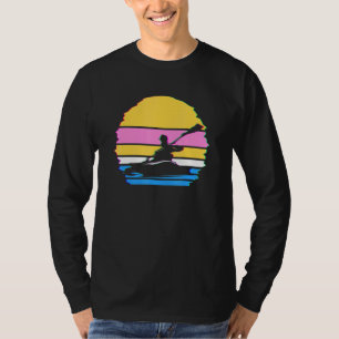T-shirt Kayaking Vaporwave Silhouette Canoë Kayak Aesth