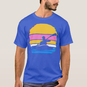 T-shirt Kayaking Vaporwave Silhouette Canoë Kayak Canoë