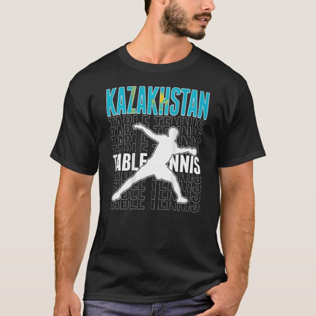 T-shirt Kazakhstan Ping Pong Soutien Kazakhstan Table Kaza (Devant)