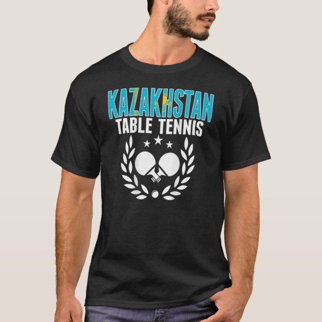 T-shirt Kazakhstan Ping Pong Support Kazakhstan Table T (Devant)
