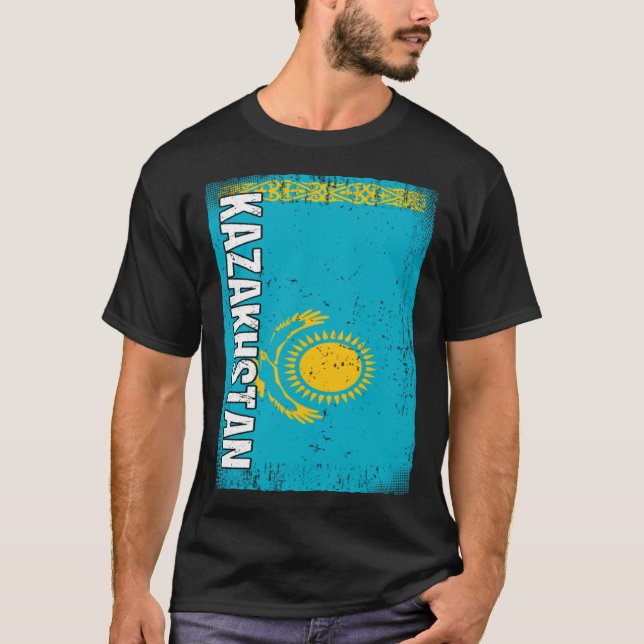 T-shirt Kazakhstani Flag Kazakhstan  1 (Devant)