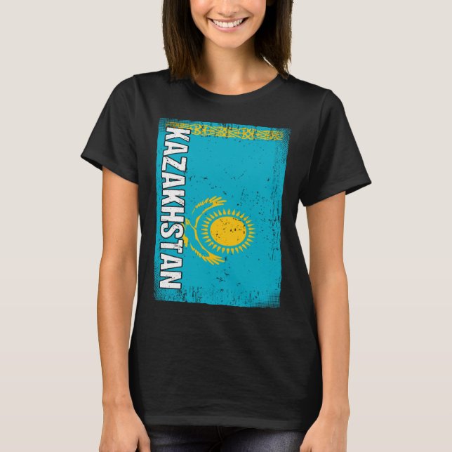 T-shirt Kazakhstani Flag Kazakhstan  1 (Devant)