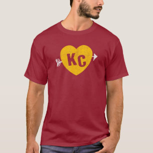 T-shirt KC Coeur rouge et jaune et flèche KC