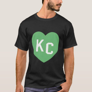 T-shirt Kc Green He Kc Kansas City Green 2 LETTRE Kc He Kc