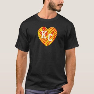 T-shirt Kc Red Zebra Stripes Kansas City Kc Red Retro Kc A