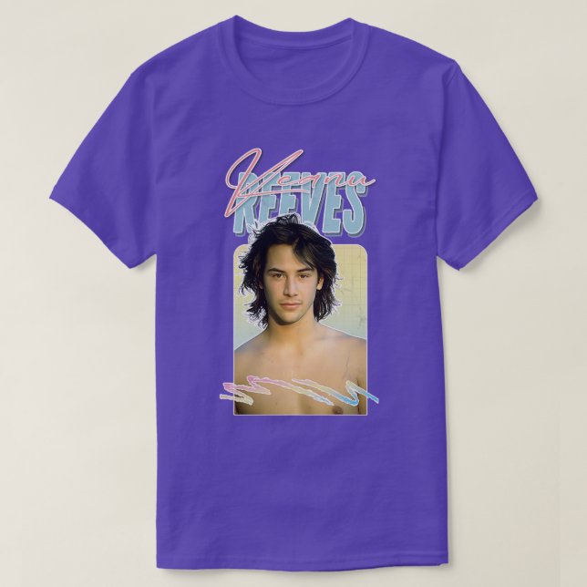 T-shirt Keanu Reeves Rétro 90s Aesthétique Ventilateur (Design devant)
