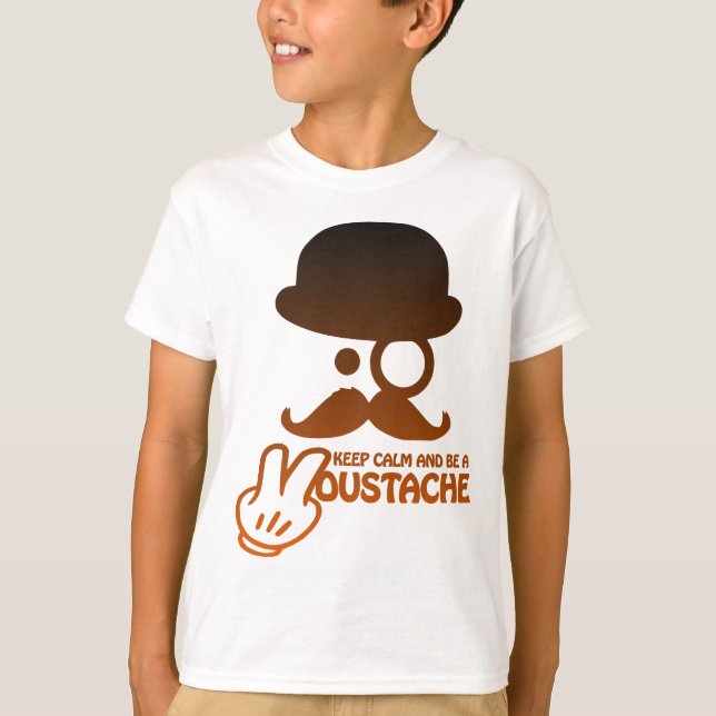 T-shirt Keep calm and accélérateur de prise a Moustache - (Devant)