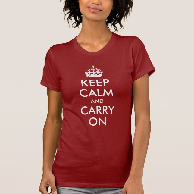 T-shirt « Keep Calm and Carry On » (Devant)