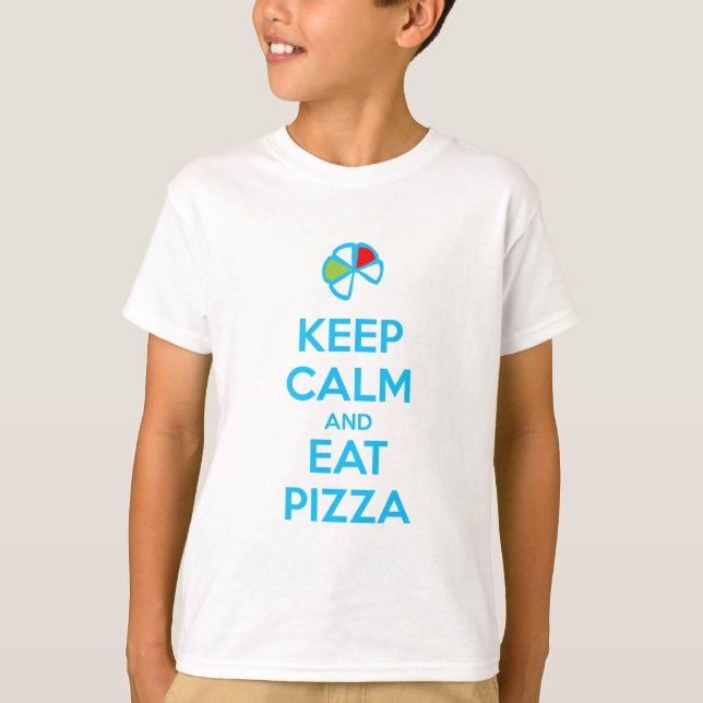 T-shirt Keep Calm and Eat Pizza 1 (Devant)