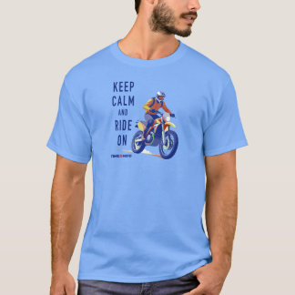 T-shirt « Keep Calm and Ride On » pour moto cross