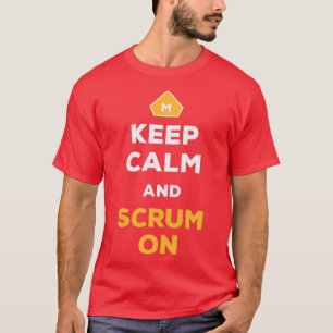 T-shirt Keep Calm And Scrum On Agile Scrum Master Balsamic