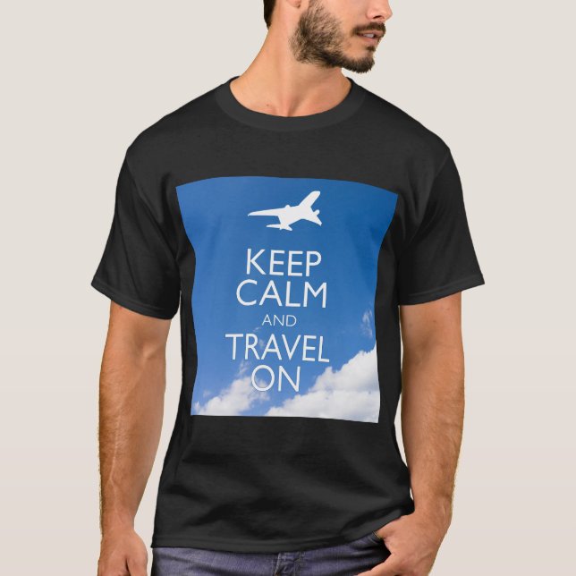 T-SHIRT KEEP CALM ET TRAVEL (Devant)